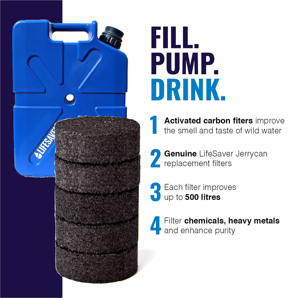 LifeSaver Jerrycan Activated Carbon Filters (5 pack)