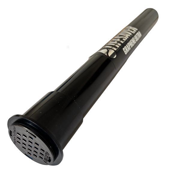 Black Jerrycan Graphene:Ultra filter cartridge with a brand name on a white background