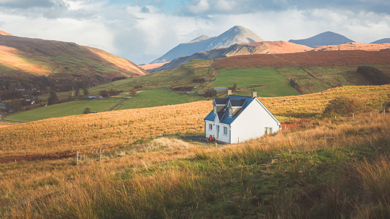 Load image into Gallery viewer, A rural off-grid house in an isolated spot in the Scottish highlands
